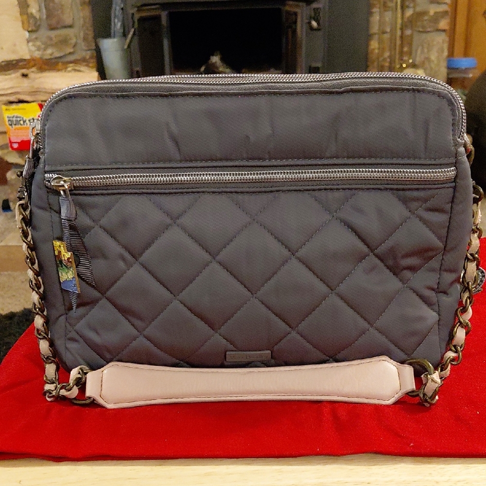 Vera Bradley Quilted Gray and Cream Bag